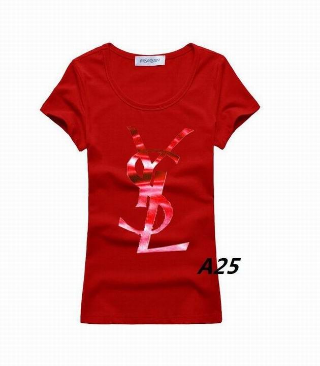 YSL short round collar T woman S-XL-120